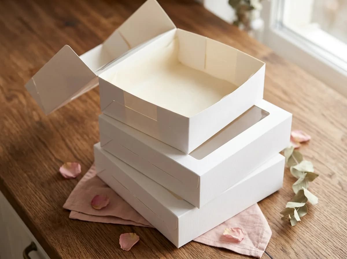 Cake boxes with window